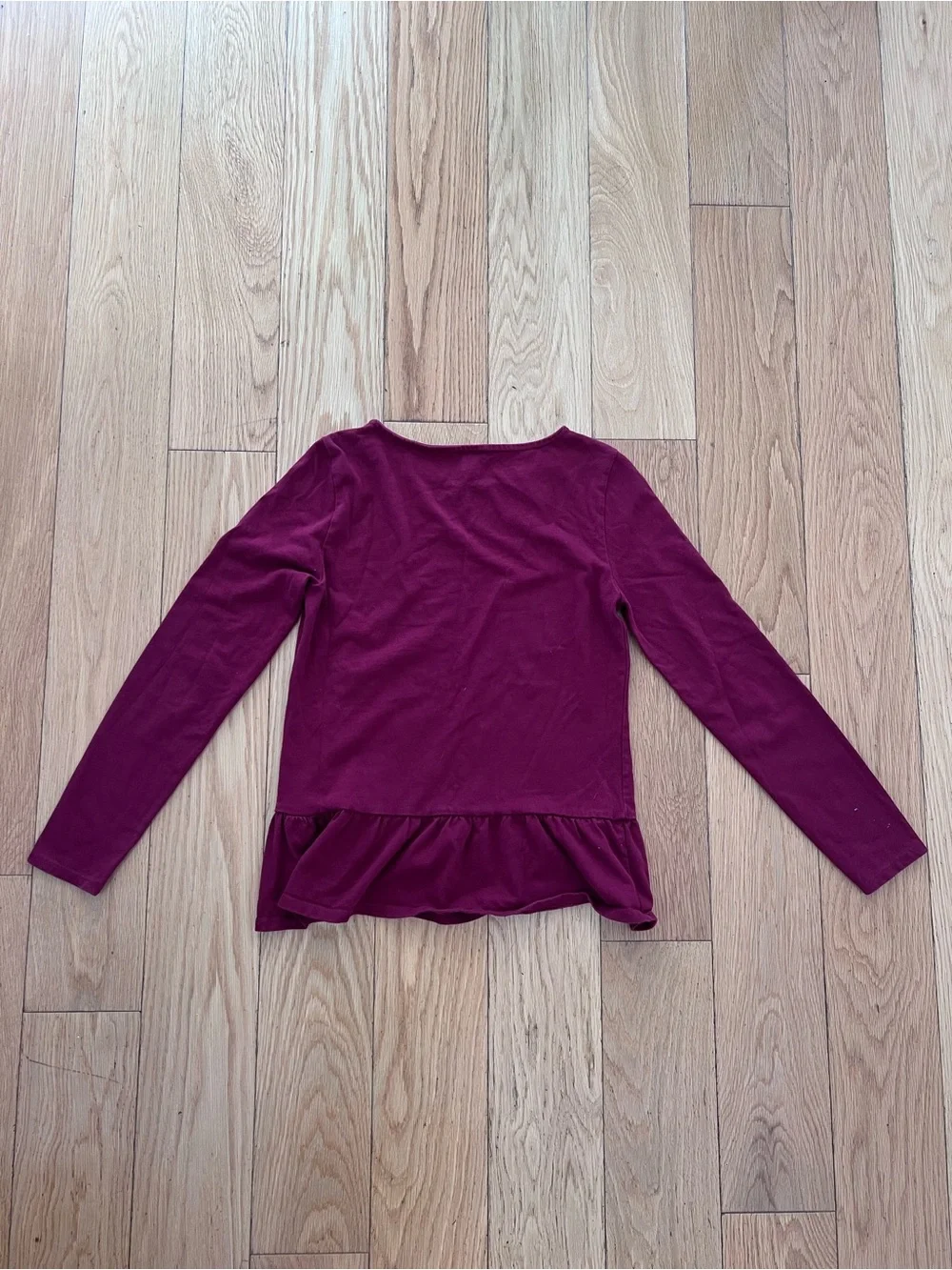 JCrew Long-Sleeve Burgundy Blouse